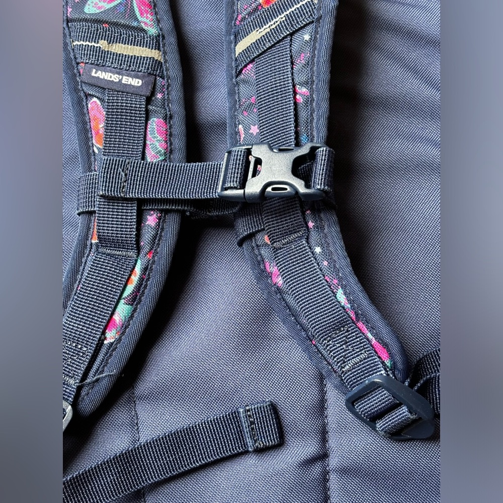 Lands’ End Butterfly Backpack Dark Blue - Picture 6 of 13